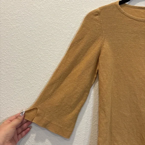 J. Jill Women's Camel Long Sleeve Top - Picture 3 of 6